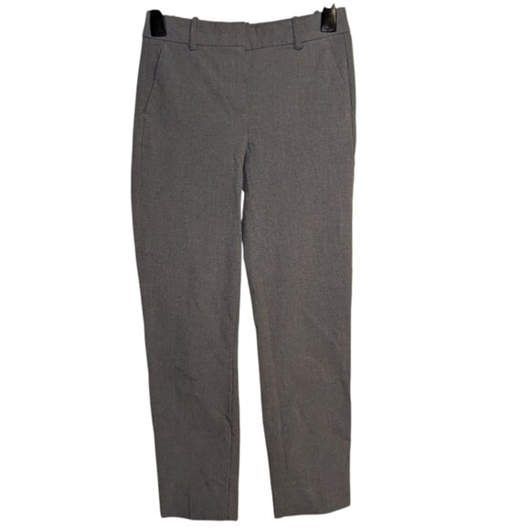 J. Crew Ruby Pant Charcoal High Rise Waisted Full Length Twill Dress Trouser 0 - Picture 3 of 6